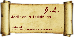 Jedlicska Lukács névjegykártya